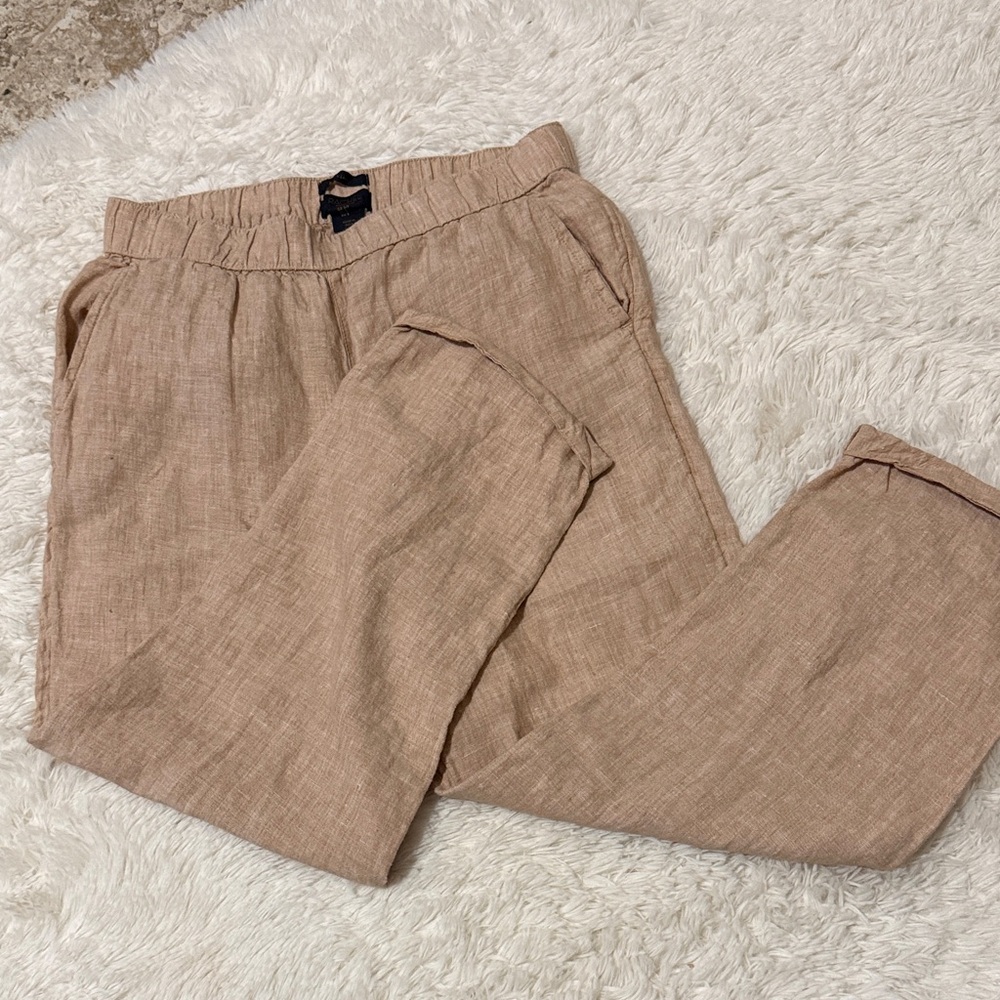 linen Rachel Roy Women's Tan Cropped Pants